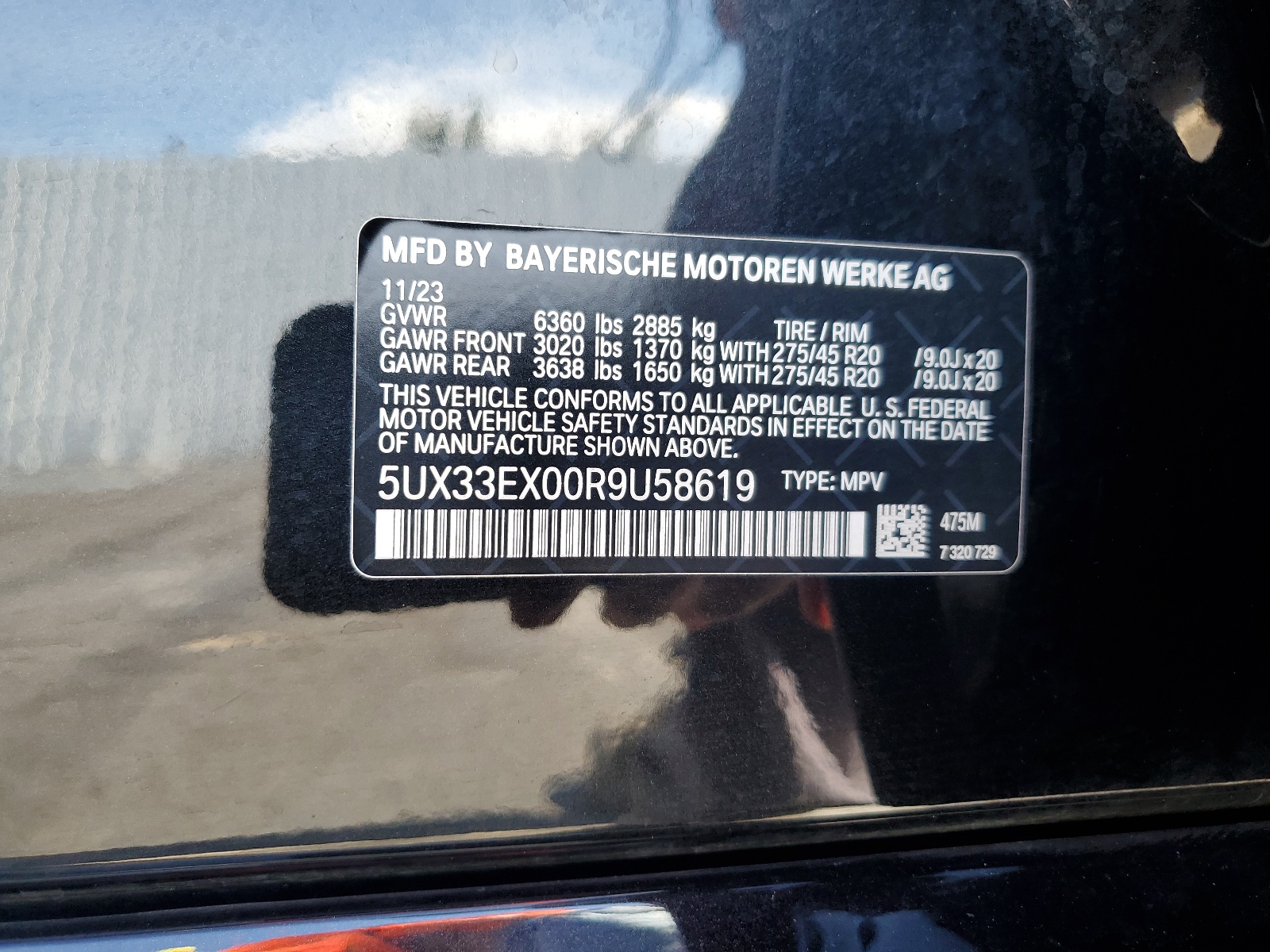 5UX33EX00R9U58619 2024 BMW X6 xDrive40I