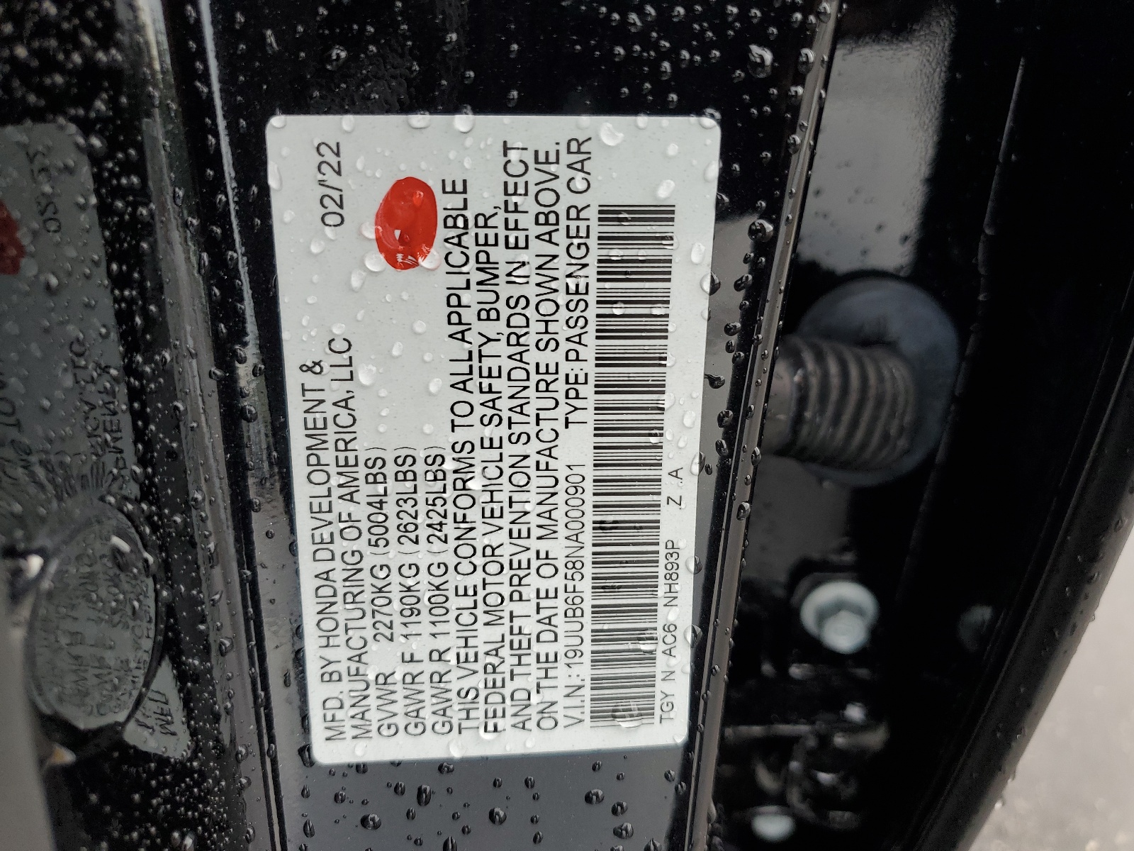19UUB6F58NA000901 2022 Acura Tlx Tech A