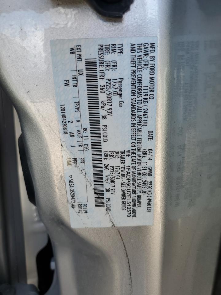 2014 Ford C-Max Premium VIN: 1FADP5CU7EL512570 Lot: 67112474