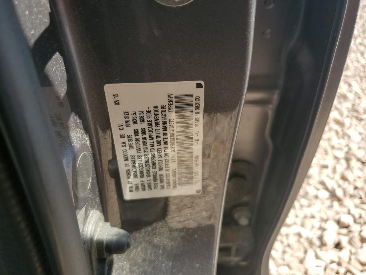 2015 Honda Cr-V Lx VIN: 3CZRM3H36FG704875 Lot: 65989144