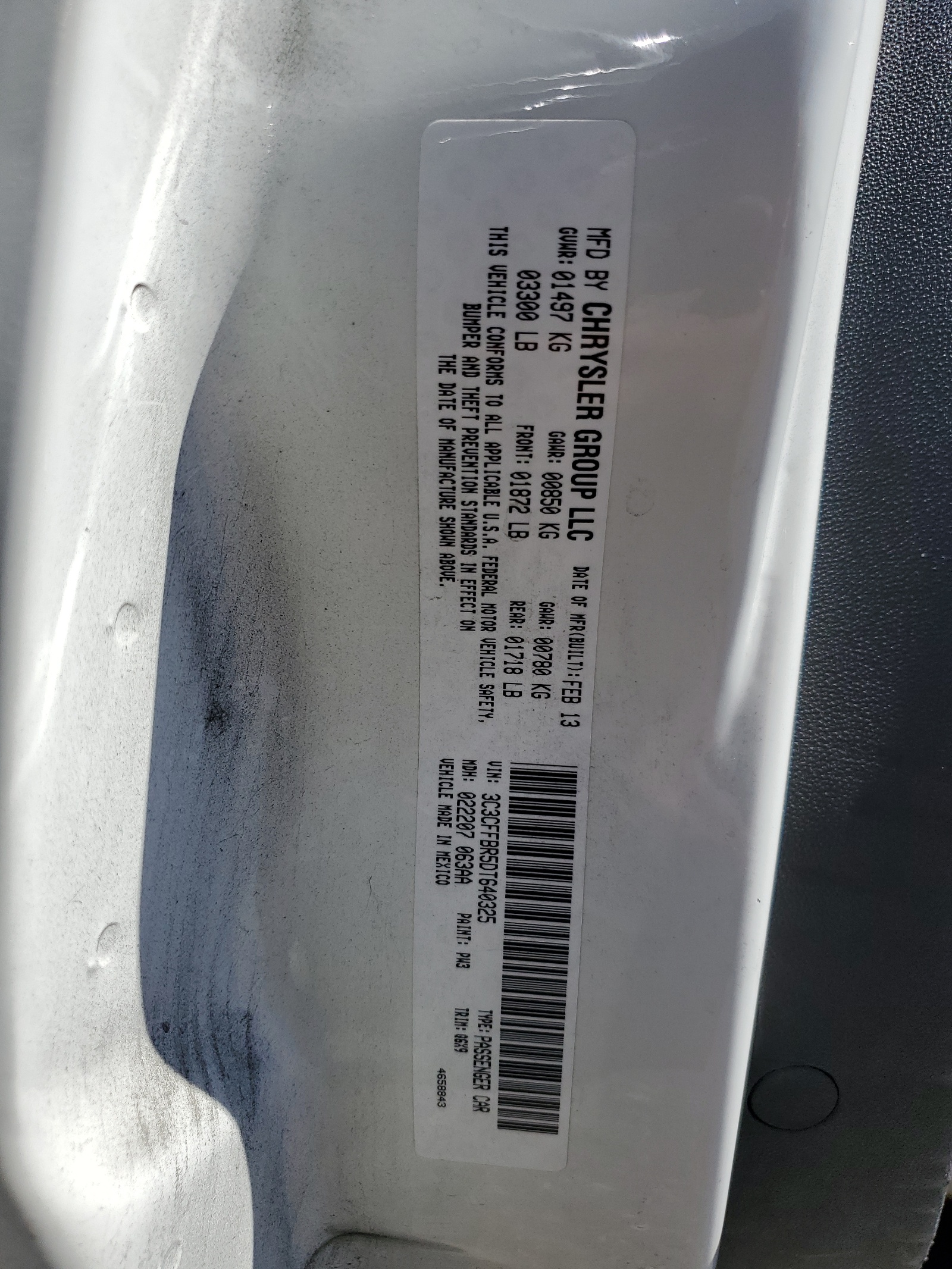 3C3CFFBR5DT640325 2013 Fiat 500 Sport