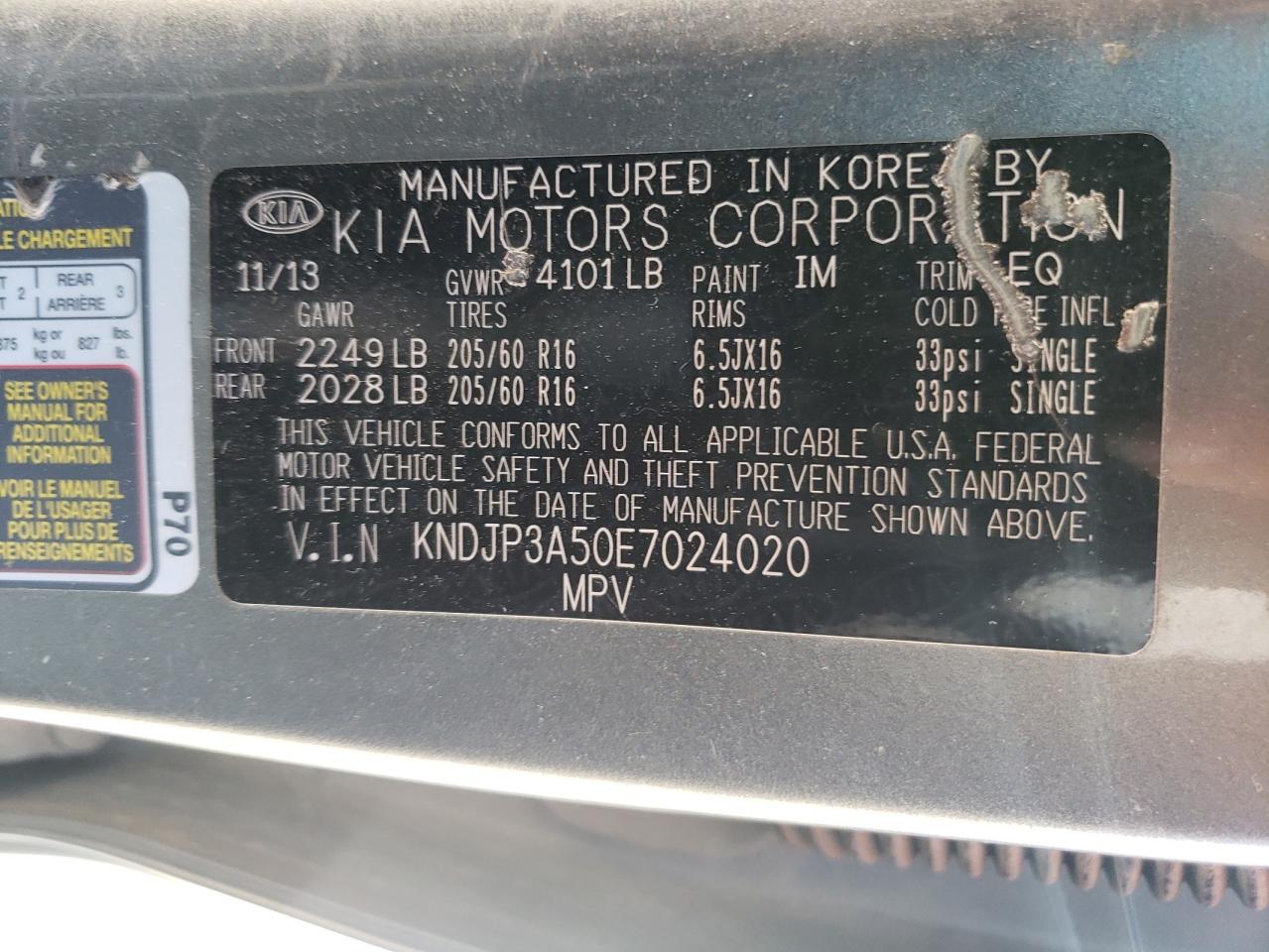 KNDJP3A50E7024020 2014 Kia Soul +