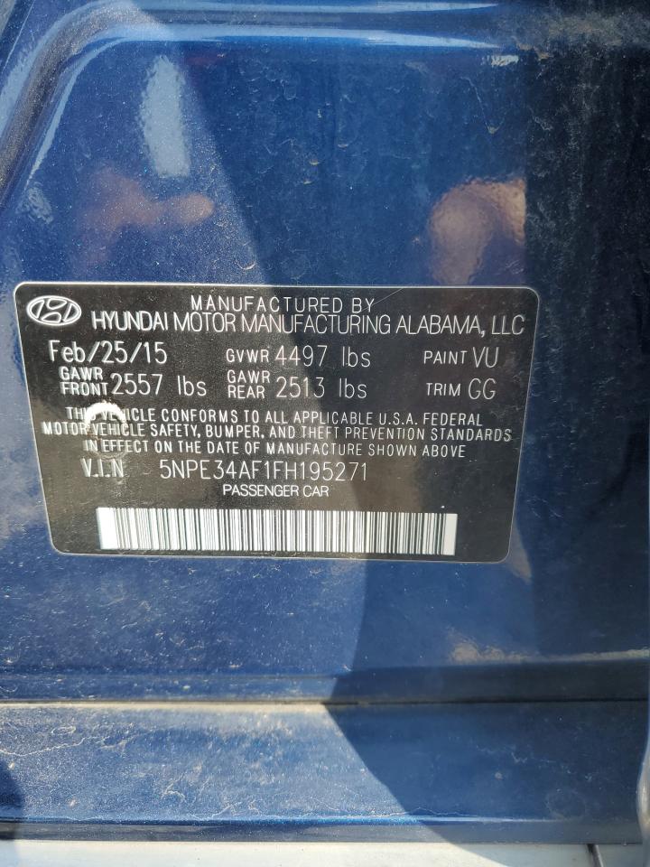 2015 Hyundai Sonata Sport VIN: 5NPE34AF1FH195271 Lot: 67543055