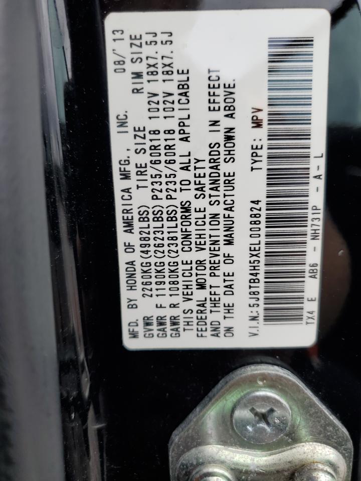 2014 Acura Rdx Technology VIN: 5J8TB4H5XEL008824 Lot: 70113965