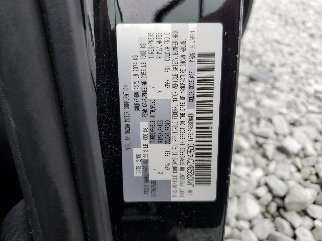 2007 Mazda 5 VIN: JM1CR293X70147500 Lot: 69646995