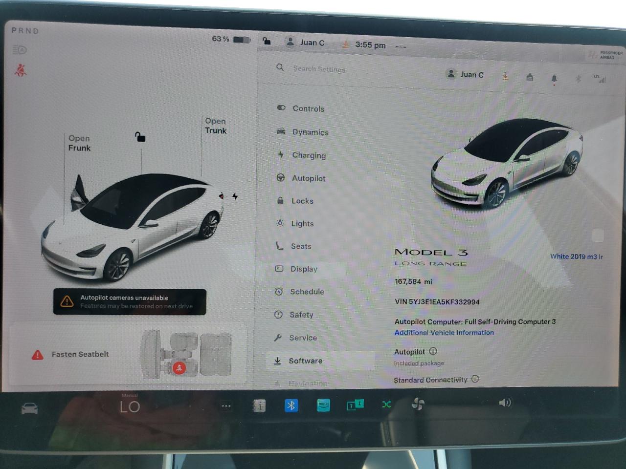 2019 Tesla Model 3 VIN: 5YJ3E1EA5KF332994 Lot: 69817325