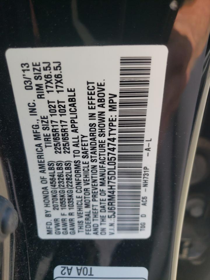 5J6RM4H75DL057474 2013 Honda Cr-V Exl