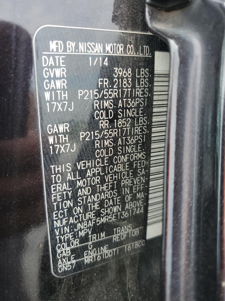 2014 Nissan Juke S VIN: JN8AF5MR5ET361744 Lot: 68376795