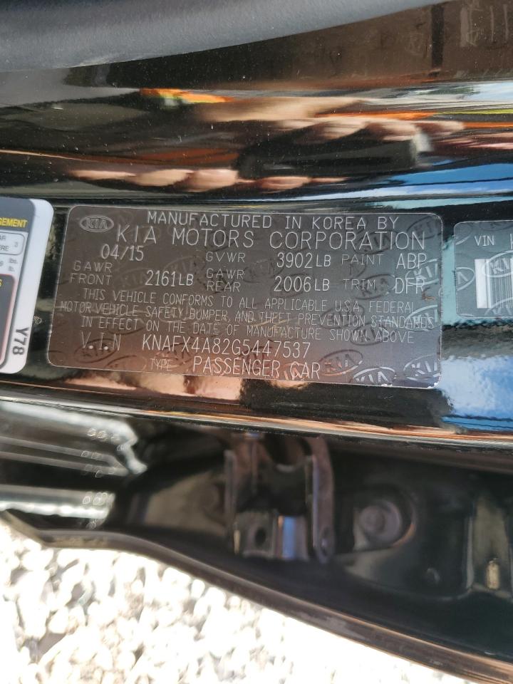 2016 Kia Forte Ex VIN: KNAFX4A82G5447537 Lot: 68895835