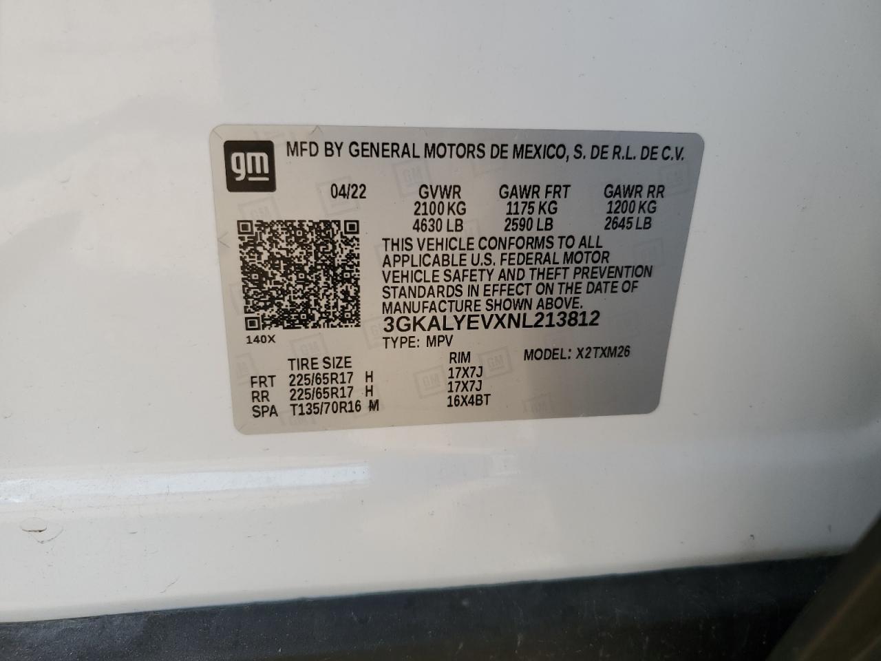 2022 GMC Terrain At4 VIN: 3GKALYEVXNL213812 Lot: 68633405