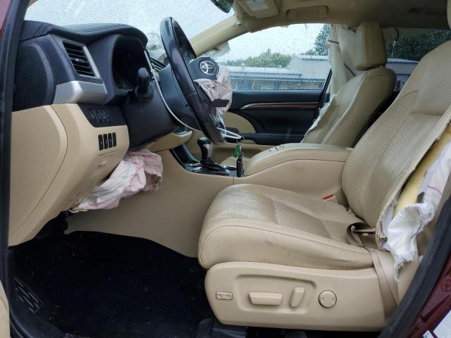  TOYOTA HIGHLANDER 2018 Czerwony