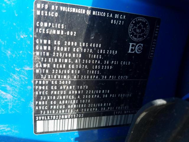 2022 VOLKSWAGEN TAOS SE IQ DRIVE  