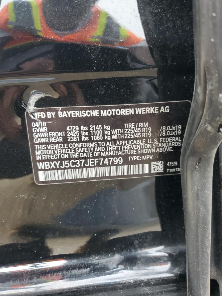 2018 BMW X2 xDrive28I VIN: WBXYJ5C37JEF74799 Lot: 70630755