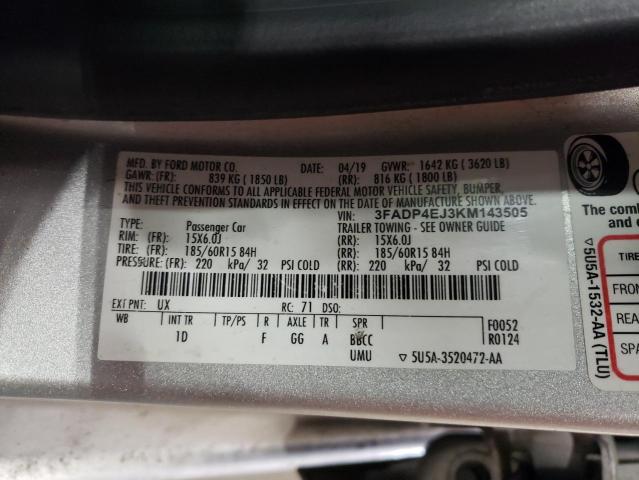 2019 FORD FIESTA SE  