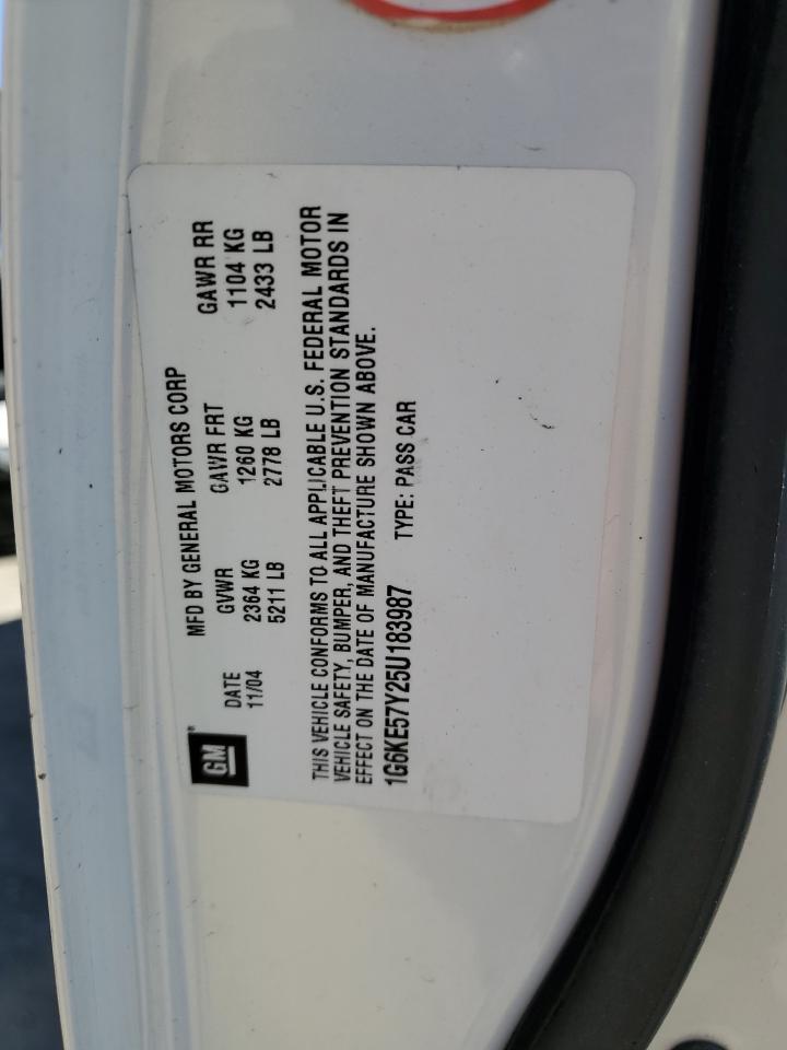 2005 Cadillac Deville Dhs VIN: 1G6KE57Y25U183987 Lot: 70766465