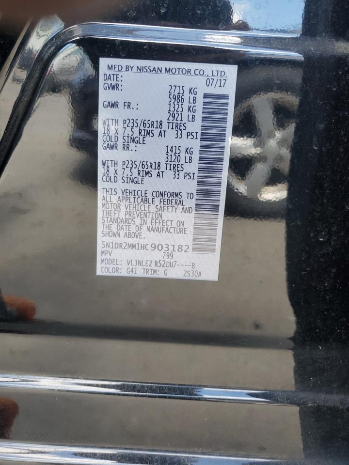 2017 Nissan Pathfinder S VIN: 5N1DR2MM1HC903182 Lot: 70628945