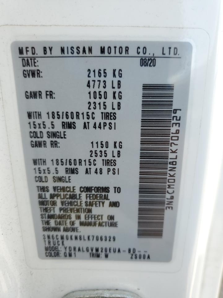 2020 Nissan Nv200 2.5S VIN: 3N6CM0KN8LK706329 Lot: 68660395
