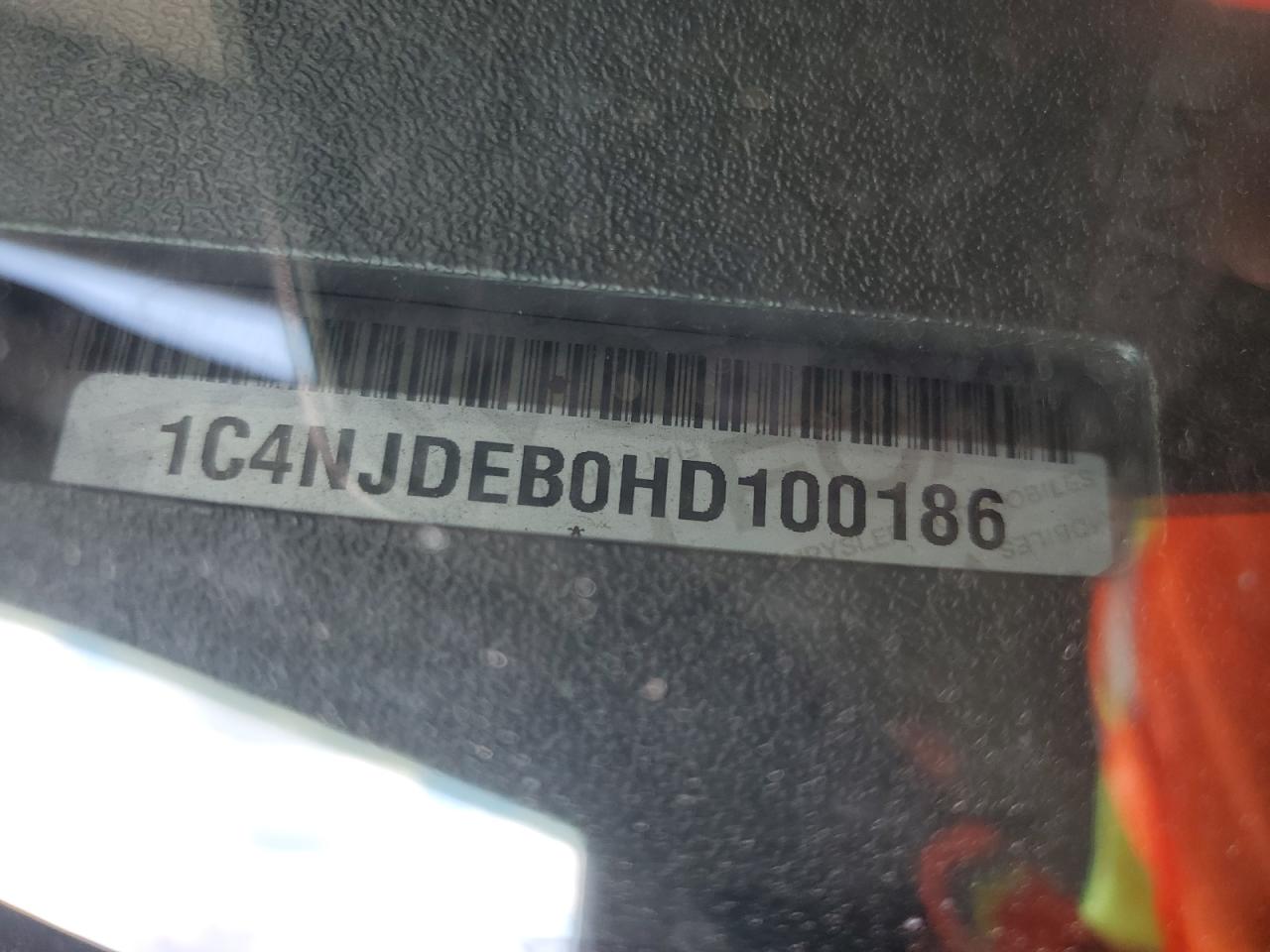 2017 Jeep Compass Latitude VIN: 1C4NJDEB0HD100186 Lot: 67012715