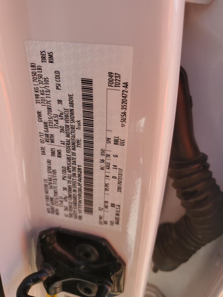 2018 Ford F150 Raptor VIN: 1FTFW1RG0JFA06281 Lot: 67551195