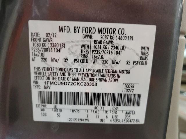 2012 FORD ESCAPE XLT  