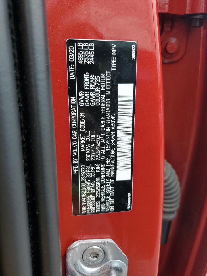 2020 Volvo Xc40 T5 Momentum VIN: YV4162UK0L2319270 Lot: 68854825