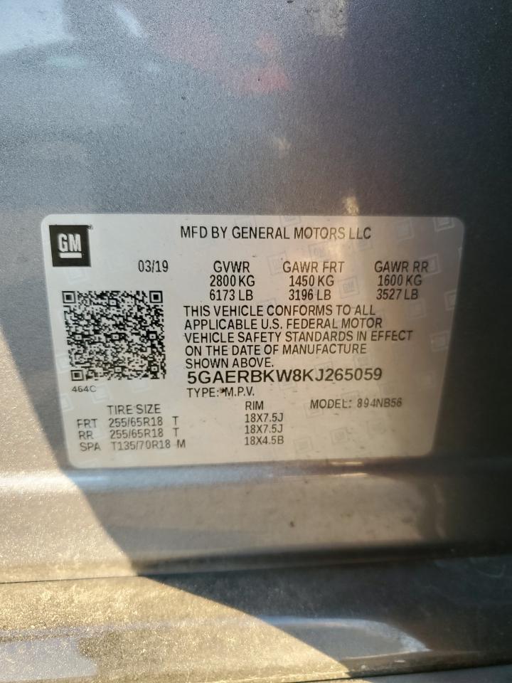 2019 Buick Enclave Essence VIN: 5GAERBKW8KJ265059 Lot: 69388115