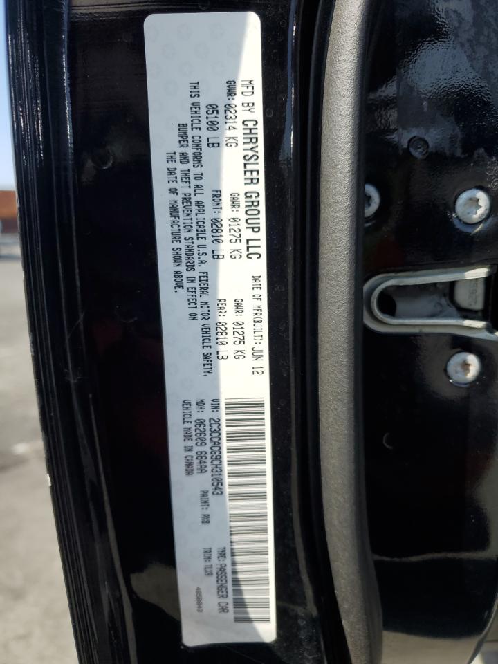 2012 Chrysler 300 Limited VIN: 2C3CCACG9CH310543 Lot: 69005405