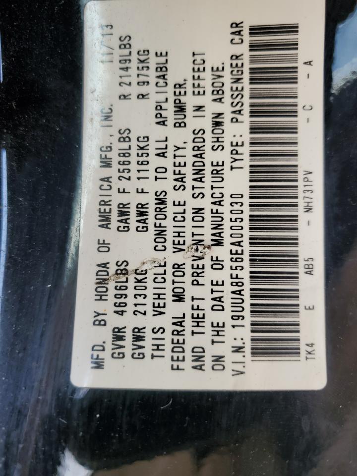 2014 Acura Tl Tech VIN: 19UUA8F56EA005030 Lot: 69279295