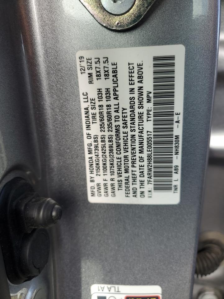 2020 Honda Cr-V Exl VIN: 7FARW2H88LE005517 Lot: 70594425