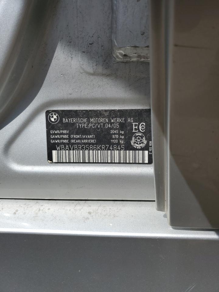 2006 BMW 330 I VIN: WBAVB33586KR74845 Lot: 65534565