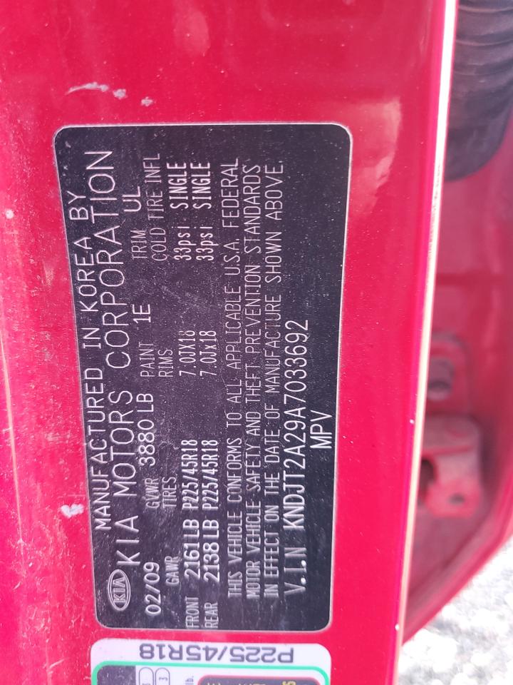 2010 Kia Soul + VIN: KNDJT2A29A7033692 Lot: 69480385