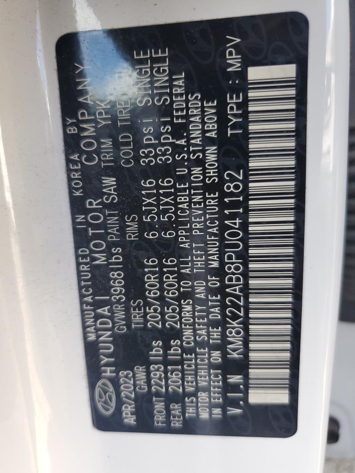 2023 Hyundai Kona Se VIN: KM8K22AB8PU041182 Lot: 69757795