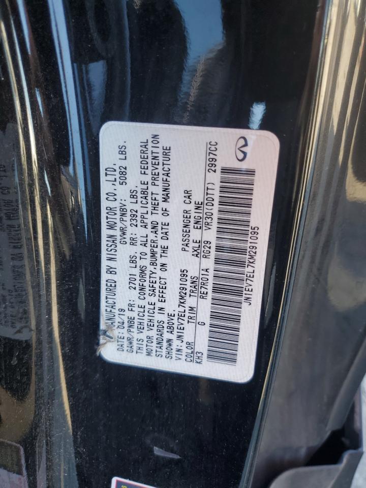 2019 Infiniti Q60 Pure VIN: JN1EV7EL7KM291095 Lot: 70279425
