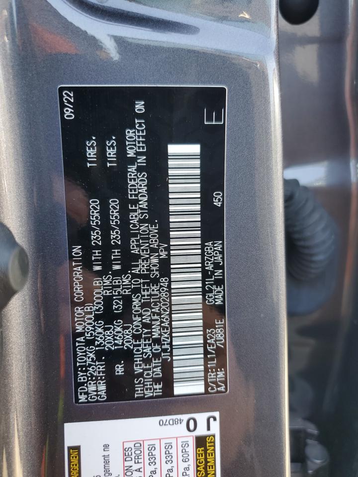 2022 Lexus Rx 350 L VIN: JTJHZKEA6N2028948 Lot: 69389425