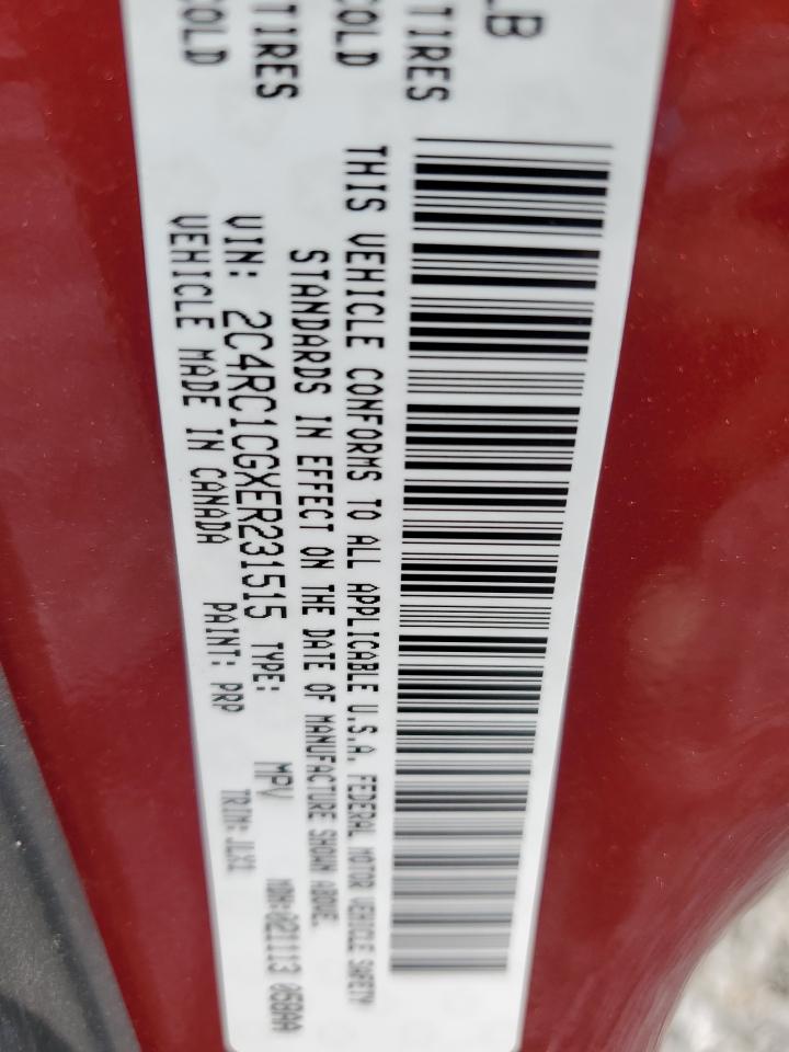 2014 Chrysler Town & Country Touring L VIN: 2C4RC1CGXER231515 Lot: 69879835