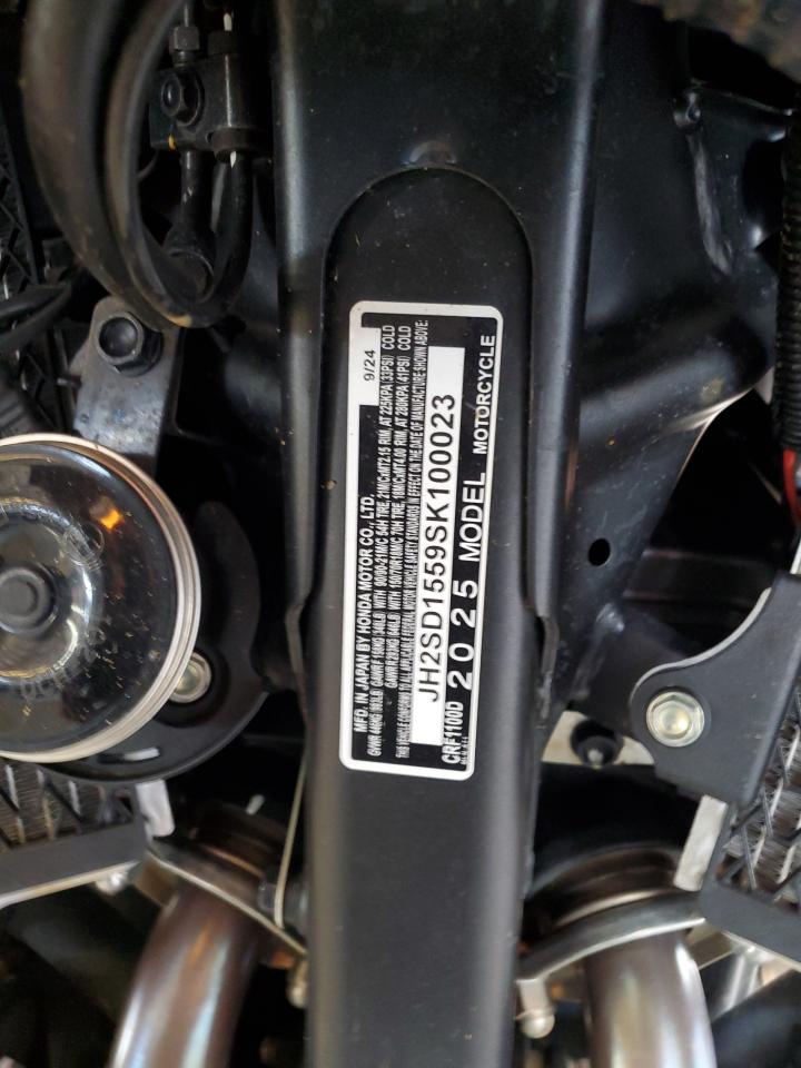 2025 Honda Crf1000 D VIN: JH2SD1559SK100023 Lot: 69597095
