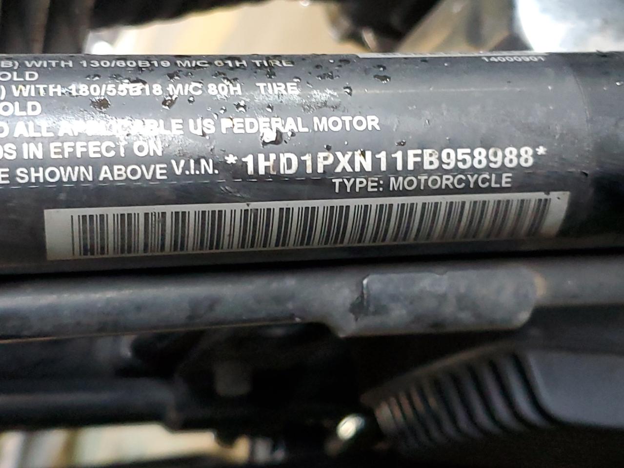 2015 Harley-Davidson Flhxse Cvo Street Glide VIN: 1HD1PXN11FB958988 Lot: 70030605
