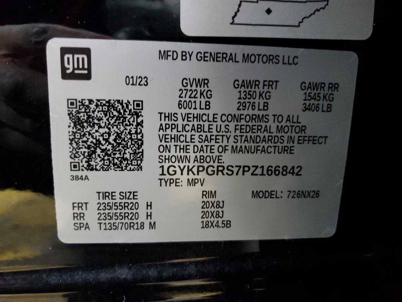 2023 Cadillac Xt6 Sport VIN: 1GYKPGRS7PZ166842 Lot: 69965215