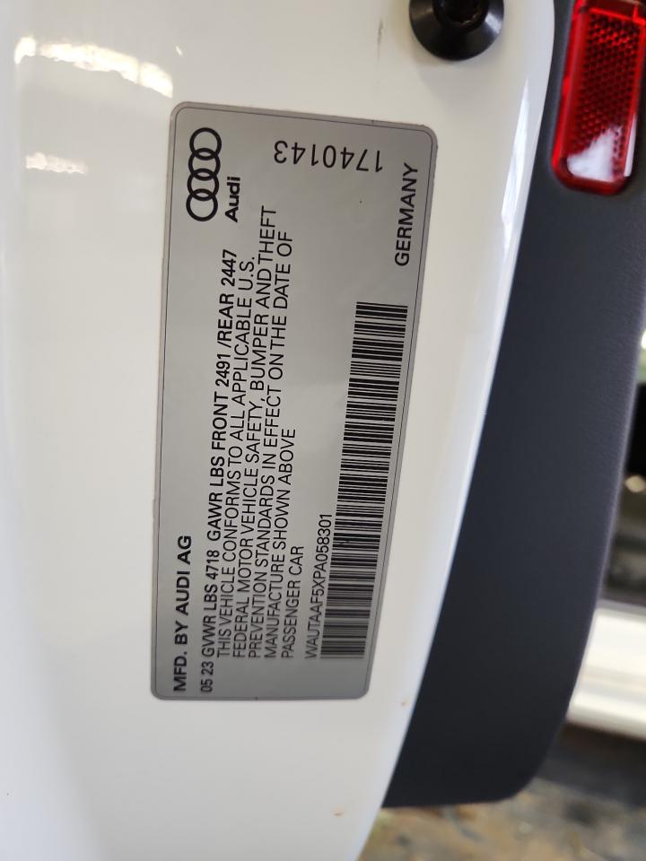 2023 Audi A5 Premium Plus 45 VIN: WAUTAAF5XPA058301 Lot: 70510455