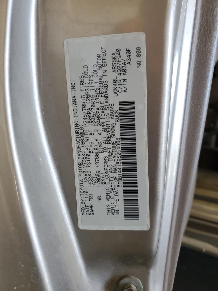 2002 Toyota Tundra Access Cab VIN: 5TBBT44152S254436 Lot: 68170615