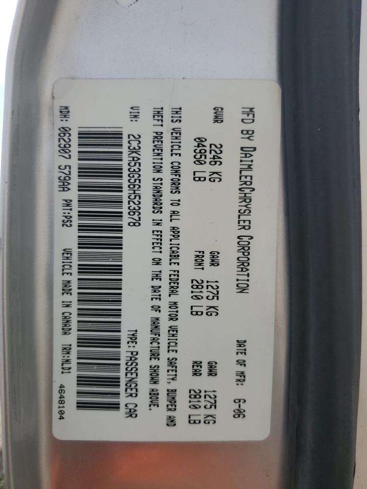 2006 Chrysler 300 Touring VIN: 2C3KA53G56H523678 Lot: 70673245