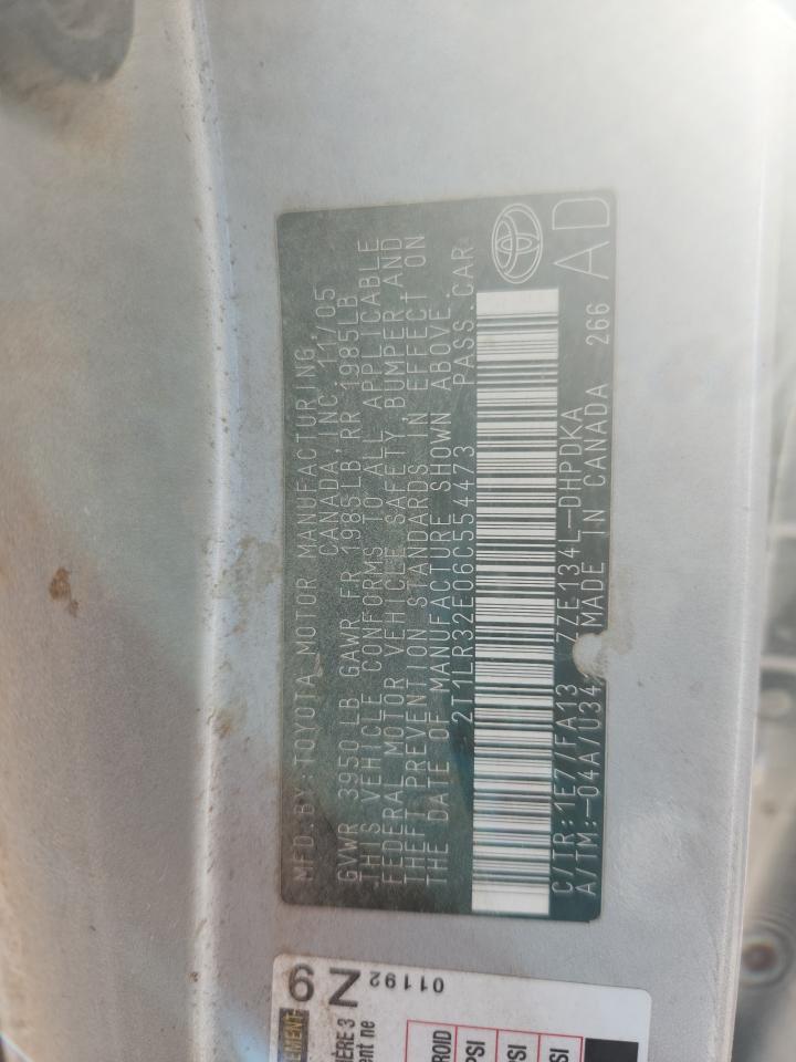 2006 Toyota Corolla Matrix Base VIN: 2T1LR32E06C554473 Lot: 69285145