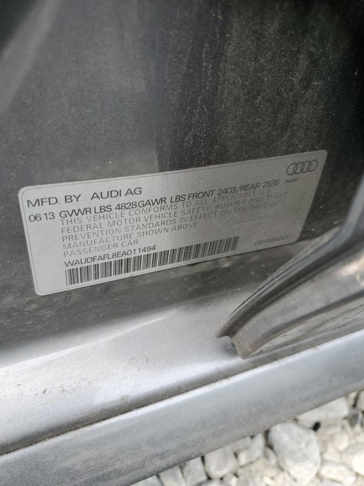 2014 Audi A4 Premium VIN: WAUDFAFL8EA011494 Lot: 70320345