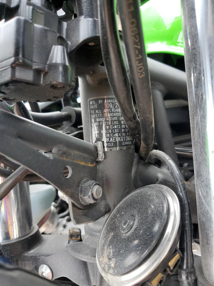 2022 Kawasaki Ex400 VIN: JKAEXKG13NDAF4459 Lot: 70516365