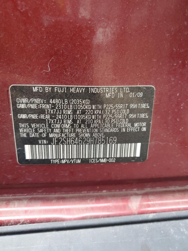 2009 Subaru Forester 2.5X Limited VIN: JF2SH64629H785169 Lot: 70698115