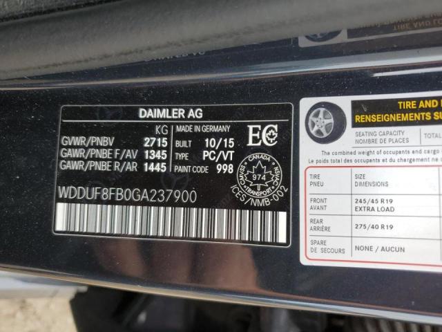 2016 MERCEDES-BENZ S 550 4MATIC  