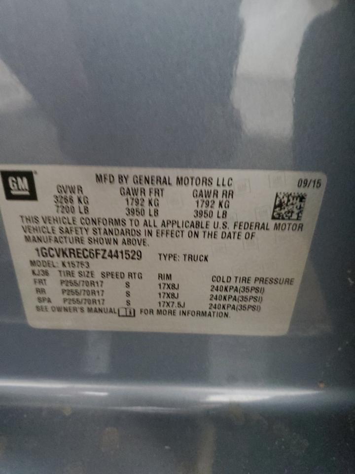 2015 Chevrolet Silverado K1500 Lt VIN: 1GCVKREC6FZ441529 Lot: 67808595