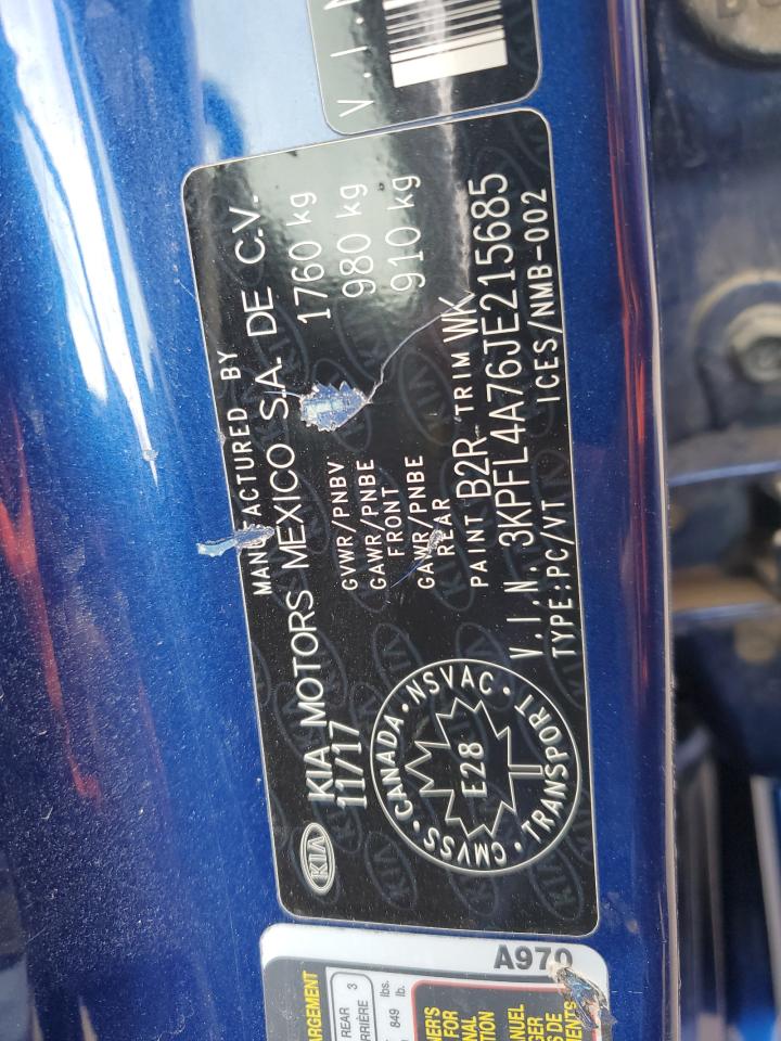 2018 Kia Forte Lx VIN: 3KPFL4A76JE215685 Lot: 66266135