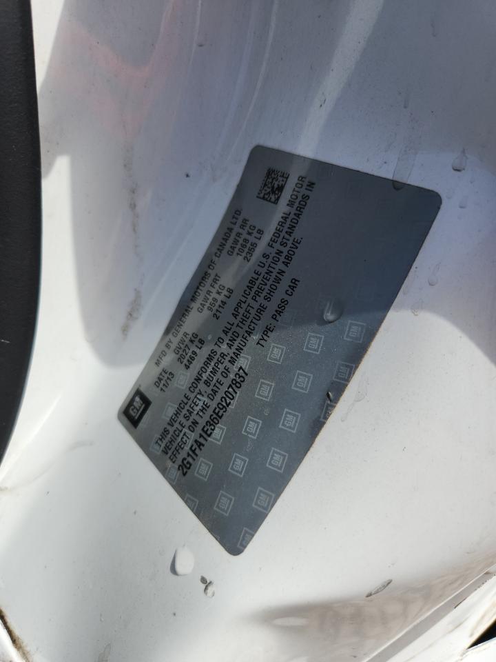 2014 Chevrolet Camaro Ls VIN: 2G1FA1E36E9207837 Lot: 70556455