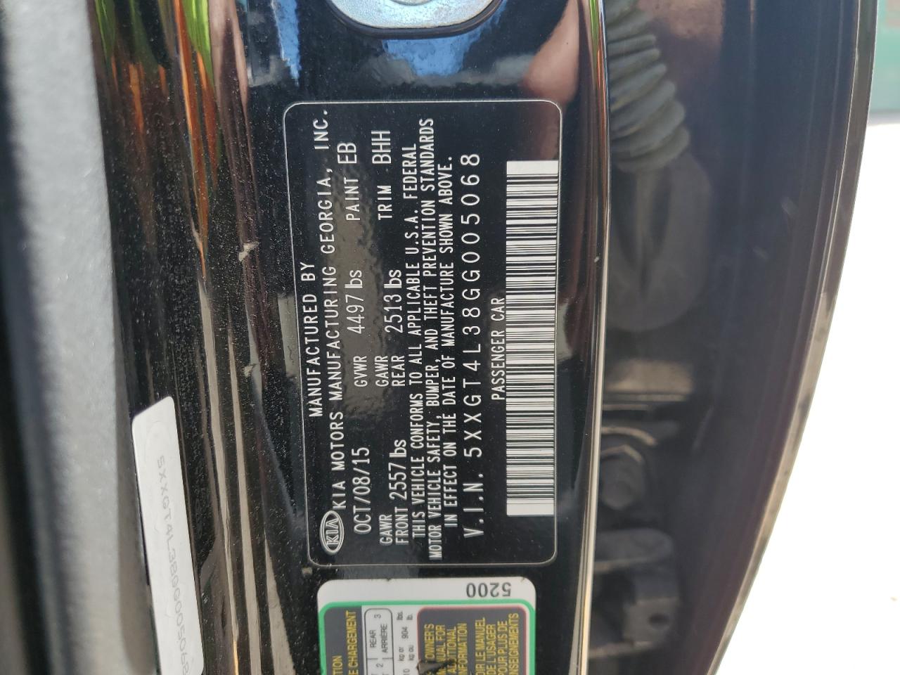 2016 Kia Optima Lx VIN: 5XXGT4L38GG005068 Lot: 69922555